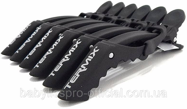Затискачі для волосся Termix Soft Black 6 шт