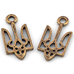 Підвіска Герб латунований 19х9 мм 1 шт. Бронза