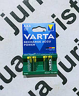 Акумулятор Varta Rechargeable AAA/HR03 NiMh 1000 mAh 4 шт. в блоці 5703301404 594375