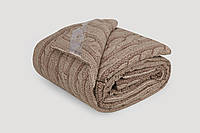 Одеяло IGLEN из овечьей шерсти во фланели Зимнее 220х240 см Коричневый (2202405F) BX, код: 141664