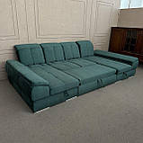 Великий п-подібної форми диван в тканині, фото 8