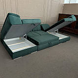 Великий п-подібної форми диван в тканині, фото 9