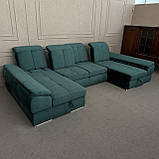 Великий п-подібної форми диван в тканині, фото 7