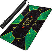 Коврик для покера Jasted Planet 2898 200x90 см Зеленый с Черным