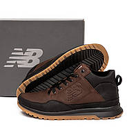 Чоловічі шкіряні зимові черевики New Balance коричневого кольору