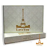 Комплект постільної білизни Vip сатин лайт Тм Love You євро розмір TLG 20238, фото 2