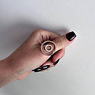 Золота каблучка кружечок в колі з фіанітами Каталін, фото 7