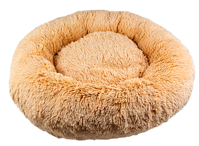Лежак для тварин Пончик "Пухнастики"(беж) 55*55см