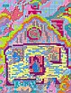 Набір для вишивання за нанесеною на канву схемою "Christmas House".AIDA 14CT printed, 36*28 см, фото 10