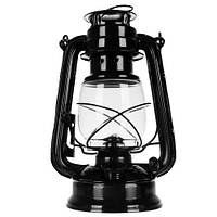 Керосиновая лампа портативная с ветрозащитой Max 24 см Черная