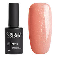 База камуфлирующая каучуковая для гель-лака Couture Colour Pure Base Coat 08, мягкий розовый с шиммером, 9 мл