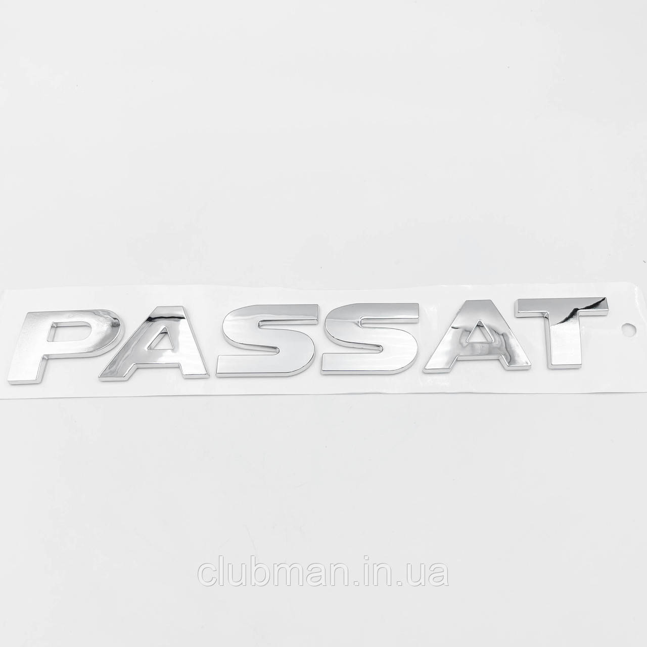 Емблема наклейка на кришку багажника PASSAT Volkswagen (Фольцваген) 19 x 2,3 см Хром