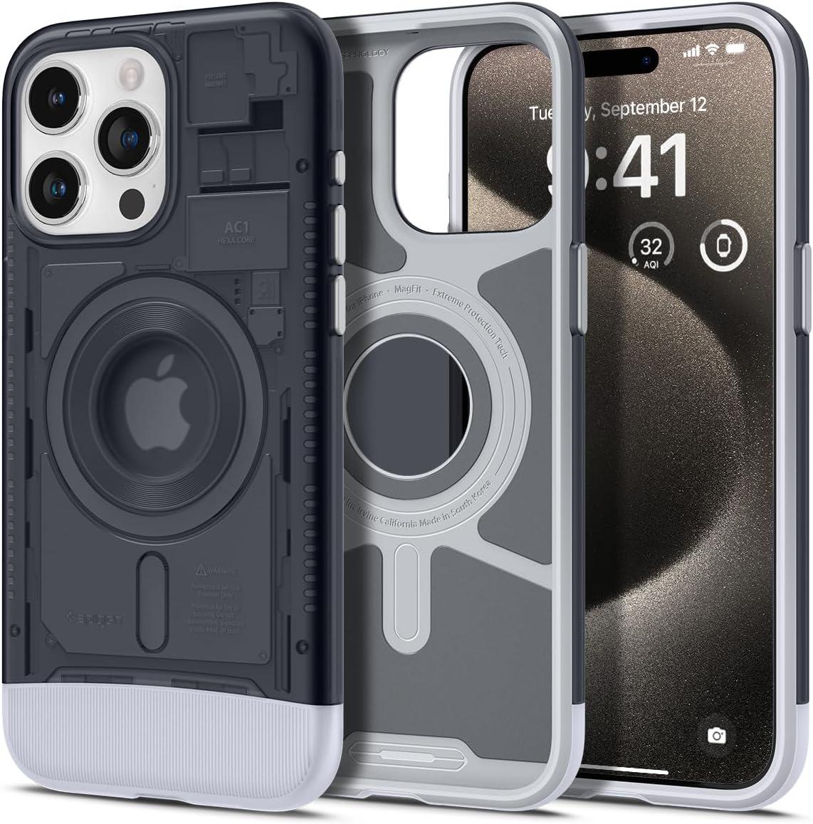 Чохол Spigen для iPhone 15 Pro Max - Classic C1 MagFit, Sport Graphite (ACS06607)