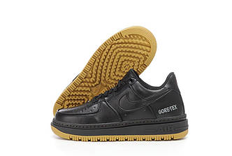 Осінні Чоловічі Кросівки Nike Air Force 1 Low Gore Tex Black (Термо) 41-42-43-44-45