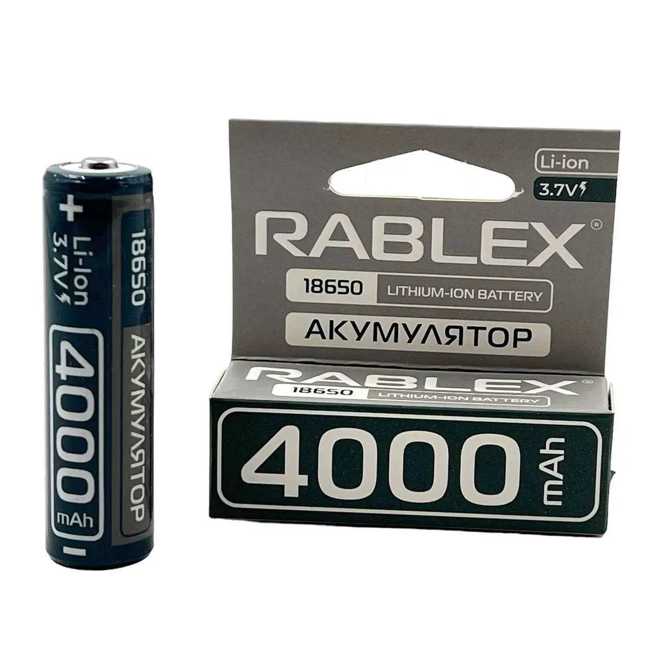 Акумулятор літій-іонний 18650 Rablex 4000mAh (без захисту)