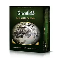 Чай Грінфілд чорний EARL GREY FANTASY 100 пакетиків картон