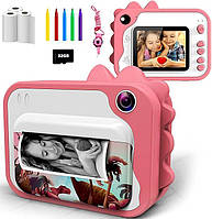 Дитяча камера ULEWAY, цифрова миттєва камера з папером для друку, цифрова іграшкова камера HD 1080P