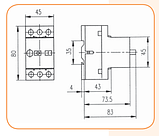 Автоматичний вимикач захисту двигуна ETI MS 25 0.02 kW(0.1-0.16 A), фото 2