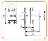 Автоматичний вимикач захисту двигуна ETI MS 25 0.75-1.1 kW(1.6-2.5 A), фото 2