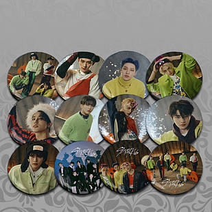 Набір значків 32 мм Stray kids 12 штук 04