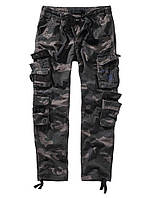 Штаны карго мужские Brandit Pure Slim Fit Darkcamo камуфляжные брюки карго брендит (S)