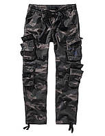 Штаны карго мужские Brandit Pure Slim Fit Darkcamo камуфляжные брюки карго брендит (M)