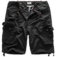 Мужские шорты Surplus Vintage Shorts Black черные хлопковые повседневные шорты карго сурплюс