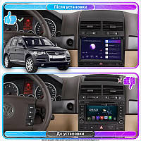 Al Штатна магнітола для Volkswagen Touareg I Рестайлінг 2006-2010 екран 9" 2/32Gb 4G Wi-Fi GPS Top Android