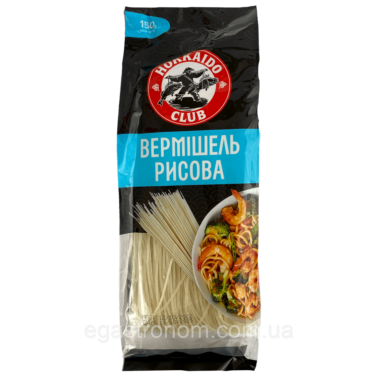 Макарони рисові вермішель Хоккайдо Hokkaido 150g 10шт/ящ (Код: 00-00015217)