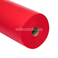 Одноразове простирадло в рулоні, спанбонд, 0.6х500м (19г/м2), червоне