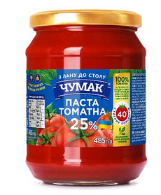 Томатна паста 25% 485 г ТМ Чумак