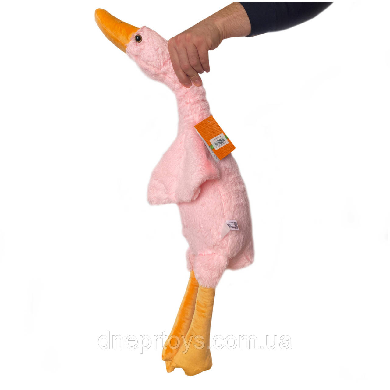 М`яка іграшка Гусак, Гуска, Гусь рожевий, плюш, 95 см, Копиця, Україна (00276-98), фото 1