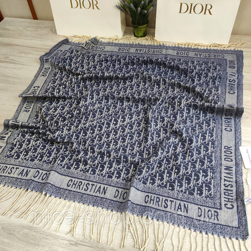 Хустка D.i.o.r. кашемір із бахромою, фото 1