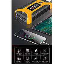 Пусковий прилад для акумулятора автомобіля JUMP STARTER JX27 9980 mAh повербанк для смартфона з ліхтариком, фото 3
