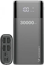 Портативний Power Bank Wozinsky WPB-001BK 30000 mAh зовнішній акумулятор повербанк для смартфона Чорний, фото 5