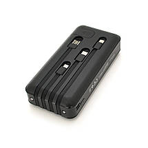 Портативний Power Bank ProTech-B05 20000 mAh акумулятор повербанк для смартфона з ліхтариком Чорний, фото 3