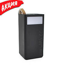 Портативний Power Bank YM-353 30000 mAh акумулятор повербанк для смартфона з ліхтариком швидка зарядка Чорний, фото 5