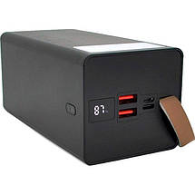 Портативний Power Bank YM-354 40000 mAh акумулятор повербанк для смартфона з ліхтариком швидка зарядка Білий, фото 3