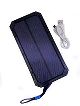 Портативний Power Bank Solar RH-30000-2 30000 mAh повербанк для смартфона з сонячною батареєю і ліхтариком, фото 4