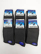 Чоловічі термошкарпетки зимові вовняні Hakan з махрою однотонні 6 шт в розмірі 40-46 чорні