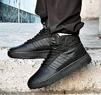 Термо кроссовки Adidas Ultra Boost Черные мужские высокие Адидас 40,41,43 размеры