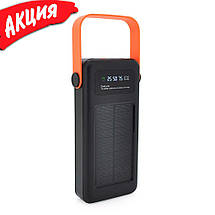 Портативний Power Bank Solar YM-635 30000 mAh повербанк для смартфона з сонячною батареєю і ліхтариком, фото 5