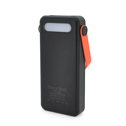 Портативний Power Bank Solar YM-635 30000 mAh повербанк для смартфона з сонячною батареєю і ліхтариком, фото 3