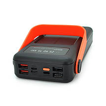 Портативний Power Bank Solar YM-635 30000 mAh повербанк для смартфона з сонячною батареєю і ліхтариком, фото 4