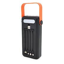 Портативний Power Bank Solar YM-635CX 30000 mAh повербанк для смартфона з сонячною батареєю і ліхтариком, фото 3