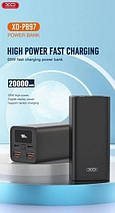 Портативний Power Bank XO-PB97 20000 mAh зовнішній акумулятор повербанк для смартфона швидка зарядка, фото 6