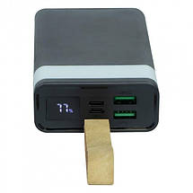 Портативний Power Bank XO-PR129 20000 mAh зовнішній акумулятор повербанк для смартфона швидка зарядка ліхтарик, фото 6