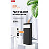 Портативний Power Bank XO-PR129 20000 mAh зовнішній акумулятор повербанк для смартфона швидка зарядка ліхтарик, фото 8