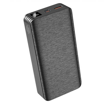 Портативний Power Bank XO-PR144 20000 mAh зовнішній акумулятор повербанк для смартфона швидка зарядка Чорний, фото 1