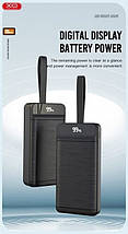 Портативний Power Bank XO-PR156 30000 mAh зовнішній акумулятор повербанк для смартфона з ліхтариком Чорний, фото 6